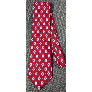 Designer Tie Liberty Of London Cotton Red Blue Career‎ Classic Luxury Necktie